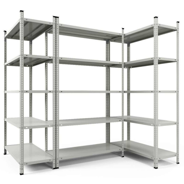 Стеллаж металлический 200х70х40 см СЕРЫЙ 5 полок АНКОР-ПРО для магазина, дома, архива -
                                                        Фото 6